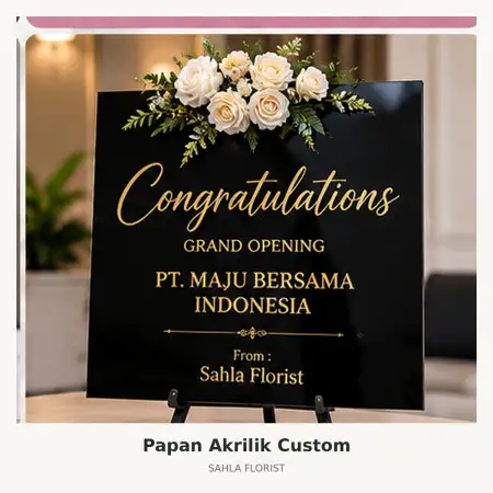 Papan Bunga Akrilik Pandak